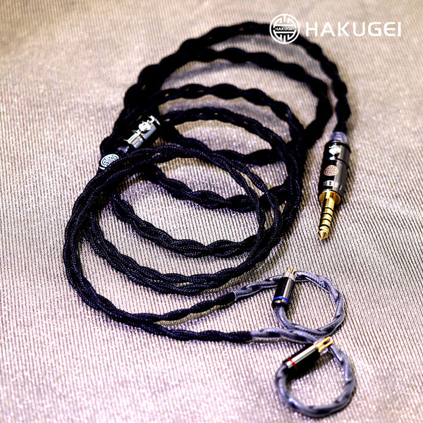 Shadow - Type 4 Pure 6N Silver and 6NOCC pure copper litz hybrid nylon sleeve IEM cable - Hakugei