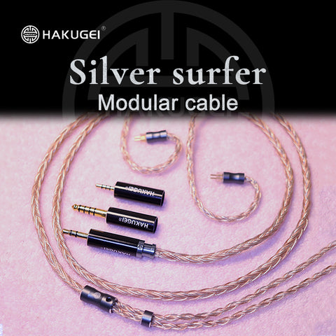 Silver Surfer - Modular 5N occ SPC & 5N occ copper hybrid  litz IEM cable - Hakugei